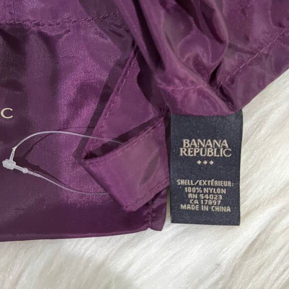 NEW Banana Republic Elephant Nylon Reusable Packable Shopper Tote Large Plum NWT - Picture 9 of 13